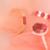 Anillo Art Deco "SQUARE" - Oro 18k rosa - rubi