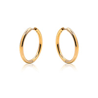 Arracadas Hoop "BASIC" - Oro 18k amarillo - 25x2.8mm