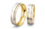 Par de argollas de matrimonio  "DESIGN" - Oro 14k combinado 6mm C