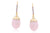 Aretes de oro amarillo de 18k texturizado con pendientes de ópalo rosa con diamantes Nanis Colección Dancing in the rain