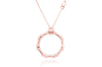 Gargantilla marca Chimento con diamante en oro rosa de 18k