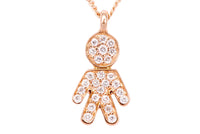 Gargantilla marca Crivelli con diamantes en oro rosa de 18k