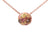 Gargantilla marca Brumani con diamantes, crisoberilo, cuarzo y granate en oro rosa de 18k