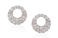 Aretes marca Carranza y Carranza con diamantes en oro blanco de 18k
