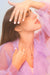 Gargantilla Colors of the sky "PEAR" - Oro 18k rosa - amatista