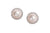 Aretes marca Carranza y Carranza con diamantes y perla natural en oro blanco de 18k