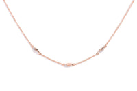 Gargantilla marca Breuning con diamantes en oro rosa de 18k