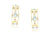 Aretes marca Carranza y Carranza con topacios azules y diamantes en oro amarillo de 18k