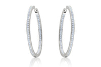 Arracadas marca Breuning con diamantes en oro blanco de 18k