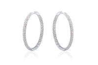 Arracadas marca Breuning con diamantes en oro blanco de 18k
