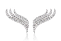 Aretes marca Carranza y Carranza con diamantes en oro blanco de 18k