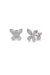 Aretes marca Carranza y Carranza con diamantes en forma de mariposa en oro blanco de 18k