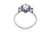 Anillo Santorini "SNOWFLAKE" - Oro 18k blanco - 0.58ct diamante oval
